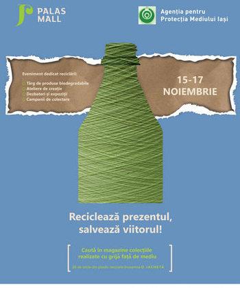 Trei zile dedicate mediului, la Palas: ateliere și dezbateri despre ecologie și expoziții cu materiale reciclate